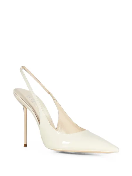 Pantofi cu toc Paris Texas din piele slingback