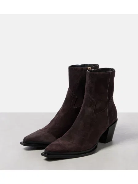 Cizme scurte Jimmy Choo din piele de căprioară maro