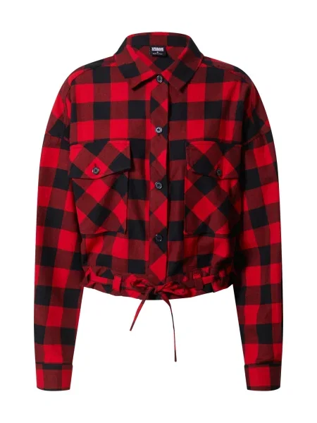 Urban Classics Blúzka červená čierna