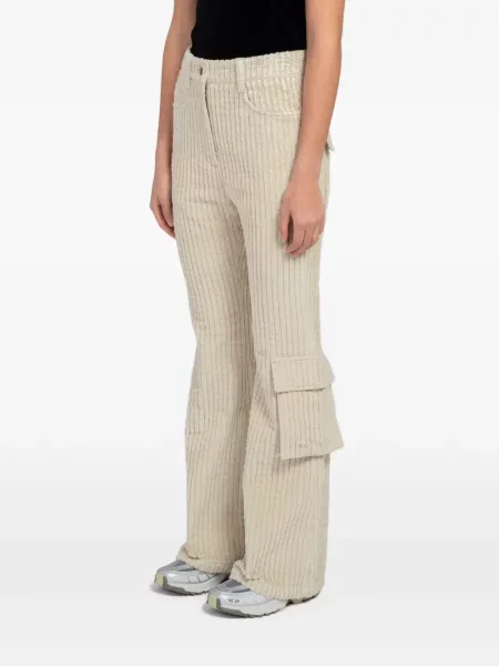 Pantaloni Open Yy de catifea cord evazate