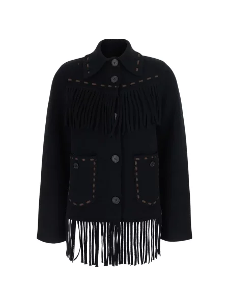 Cardigan Guest In Residence cu franjuri negru
