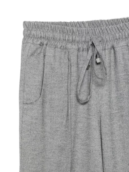 Pantaloni Kiton cu model herringbone cu cordon gri