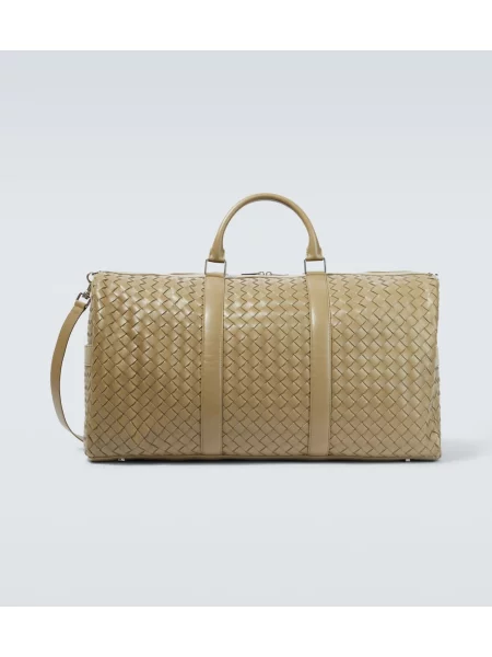 Usnjena torba Bottega Veneta Pouch bež