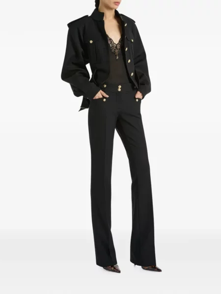 Pantaloni Balmain de lână negru