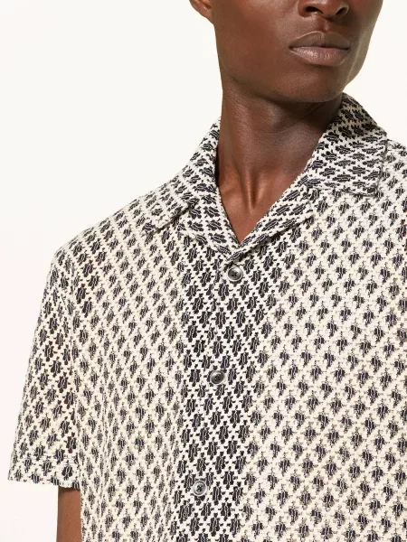 Reiss Úpletová Košile Resort Sterling Comfort Fit tmavě modrá bílá