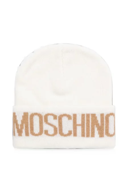 Căciulă Moschino cu autograf alb