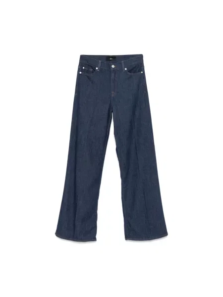 Szerokie jeansy 7 For All Mankind niebieskie