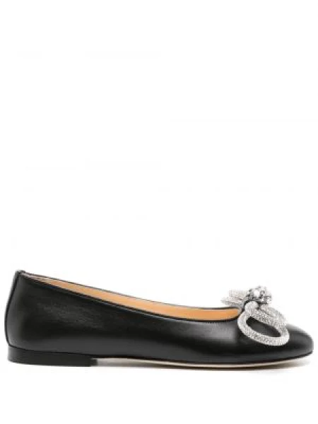 Botine Mach & Mach cu funde din piele negru