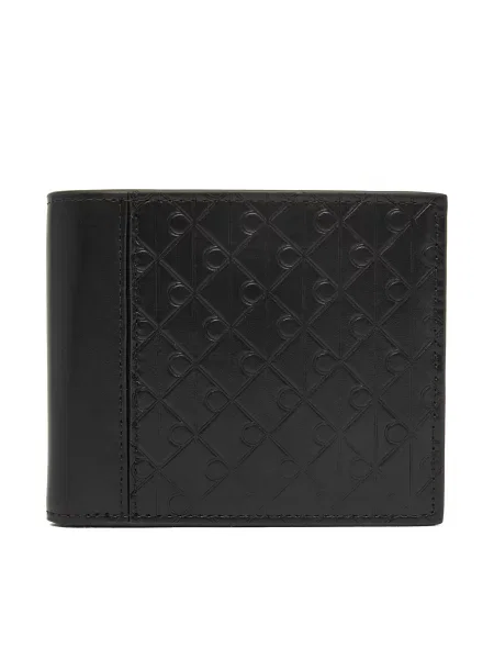 Portofel Calvin Klein Refined Emblem Mix Billfold W/ F negru