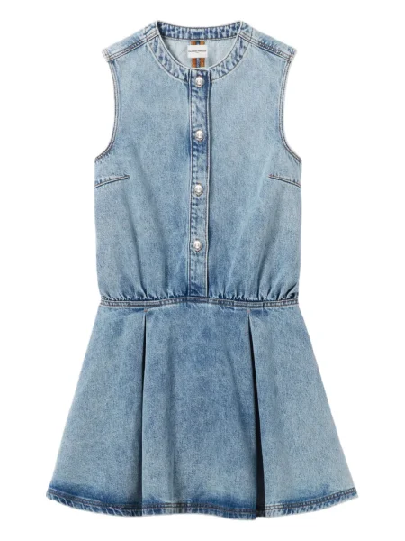 Rochie din denim Claudie Pierlot de costum albastru
