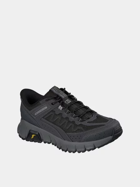Кожаные повседневные кроссовки Skechers черные