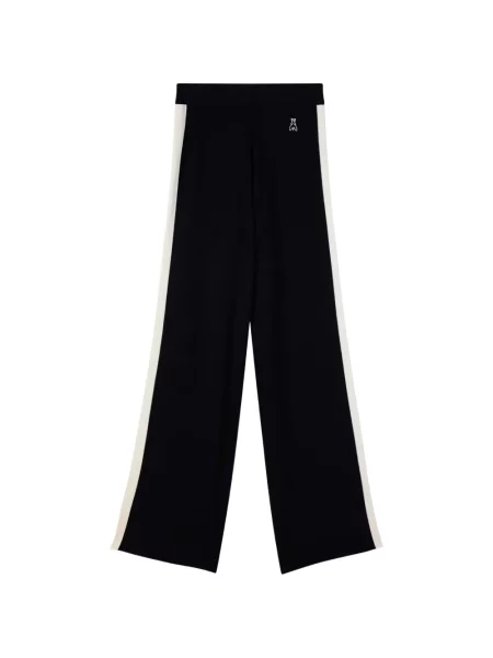 Pantaloni Patrizia Pepe cu dungi alergare negru