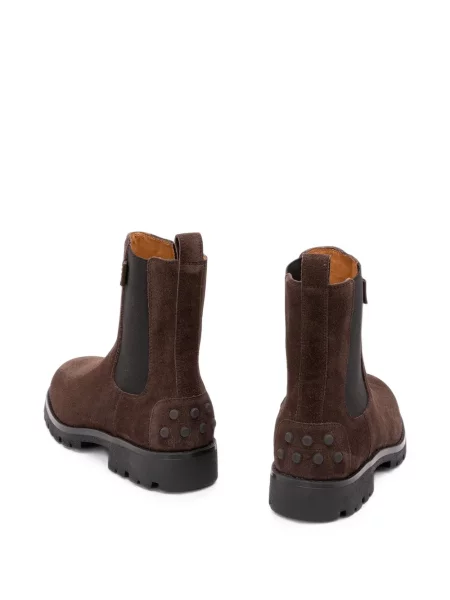 Cizme scurte Tod's din piele de căprioară maro