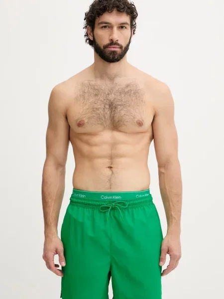 Calvin Klein σορτς μαγιό Ανδρικά πράσινο
