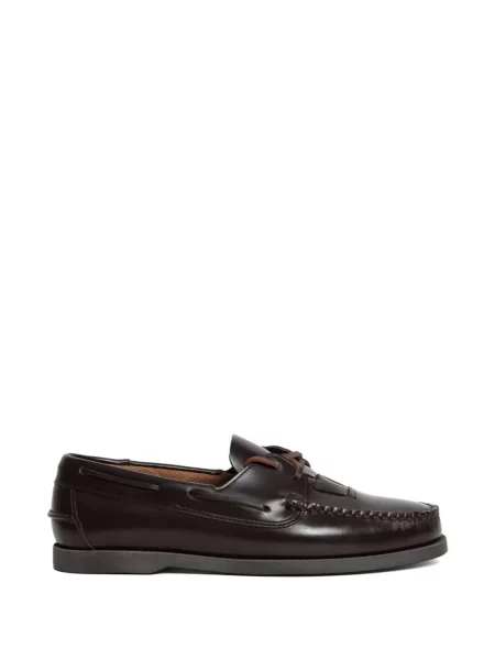 Pantofi loafer Hereu cu șireturi din dantelă maro
