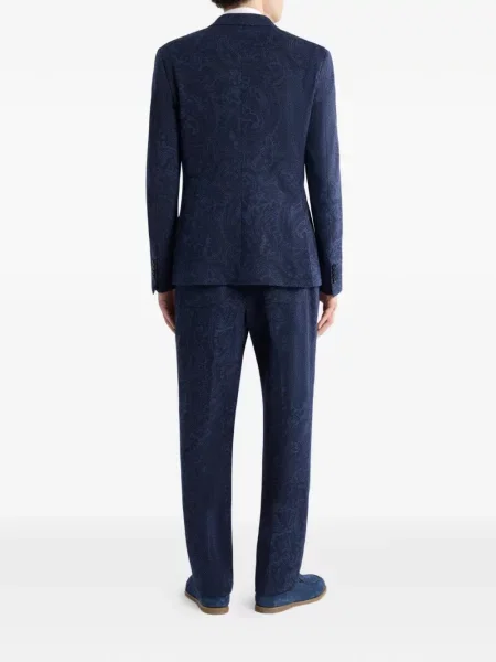 Sacou Etro cu model paisley albastru