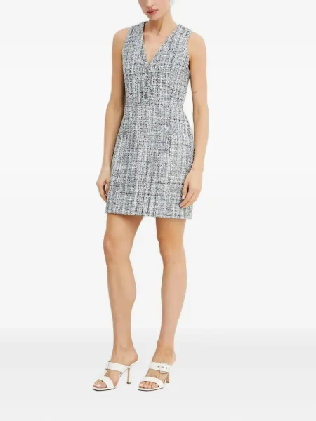 Rochie mini Guess din tweed gri