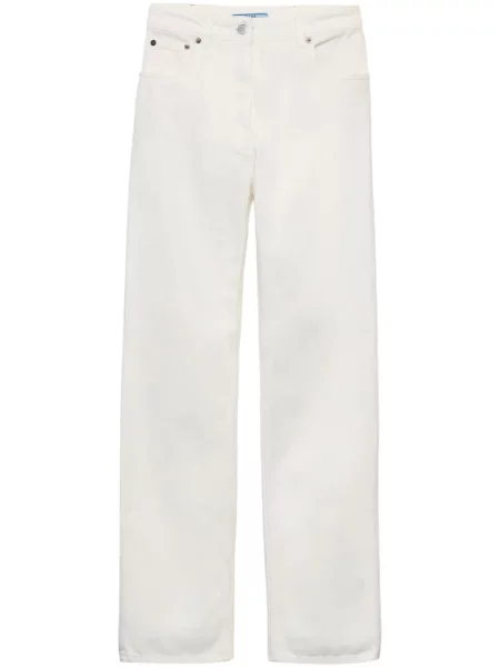 Proste jeansy Prada białe