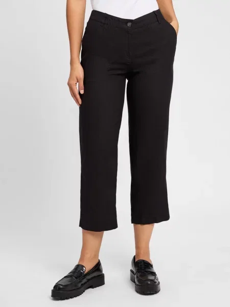 Kuloty z lnu w kant model ‘Nora’ Mac czarne