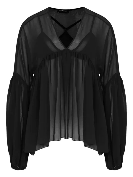 Bluzka Olympiah plisowana czarna