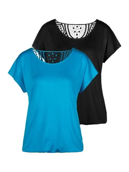 VIVANCE by LASCANA Tricou albastru negru