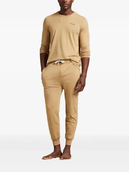 Chiloți Polo Ralph Lauren din țesătură twill cu autograf cu glugă albastru