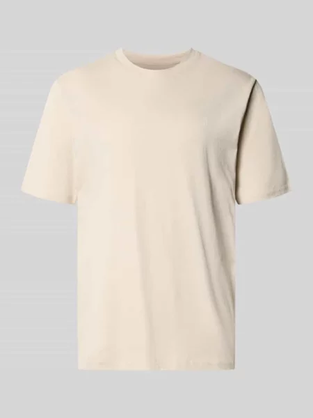T-shirt o kroju regular fit z czystej bawełny Marc O'polo beżowa