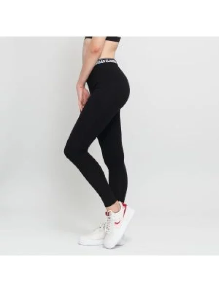 Legíny Urban Classics Ladies Logo Leggings Black černé