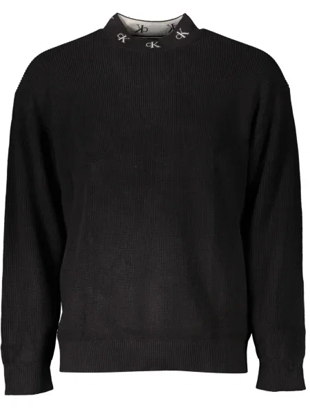 Pulover Calvin Klein din jerseu negru