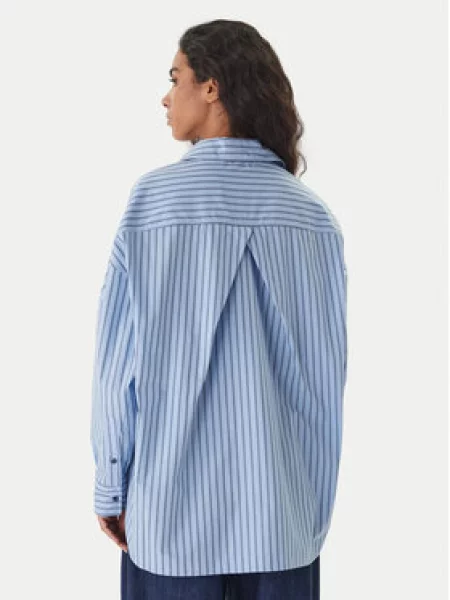 BOSS Marškiniai C_Bostatta Oversize mėlyna