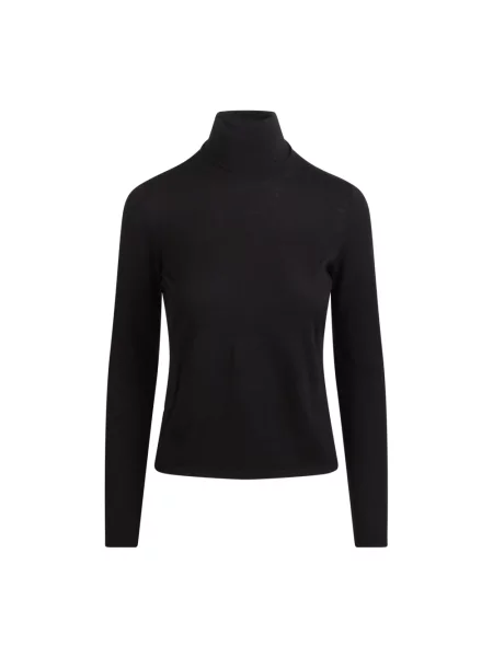 Sweter z golfem Max Mara z kaszmiru czarny