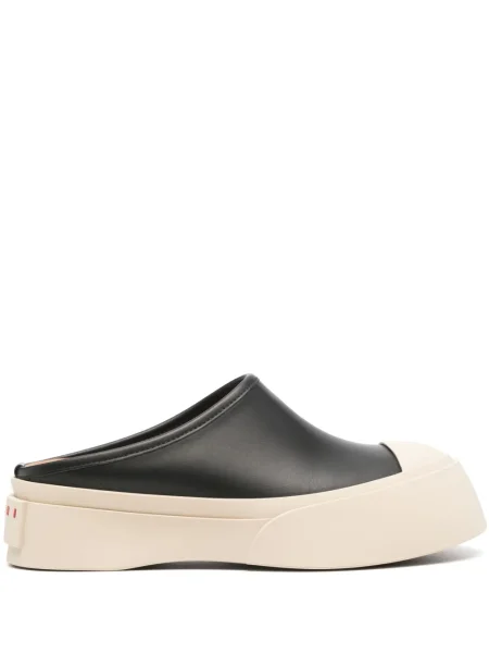 Papuci tip mules Marni din piele negru