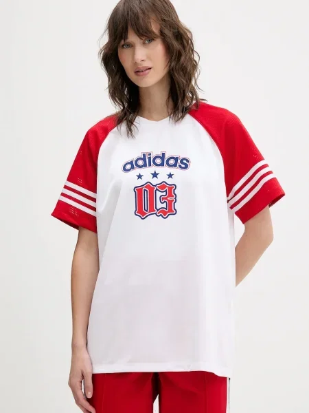 Τοπ Adidas Originals από ζέρσεϋ λευκό
