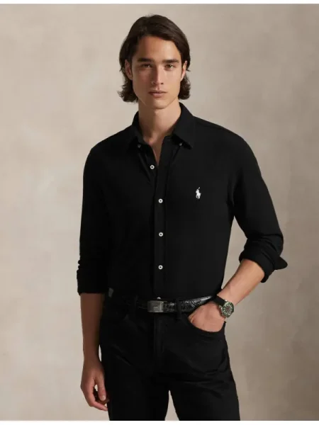 Polo Ralph Lauren Cămașă / alb negru