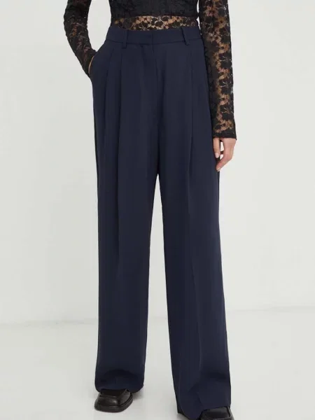 Hlače Day Birger et Mikkelsen mornarsko modra črna