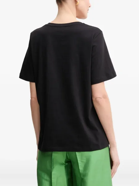 Tricou Luisa Spagnoli cu broderie negru