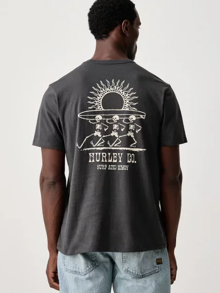 Hurley T-shirt Struttin Bones szara