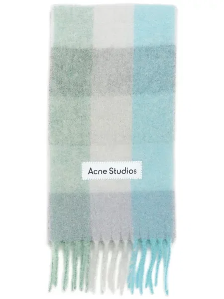 Fular Acne Studios în carouri gri