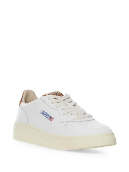 Sneakerși Autry cu imagine cu model leopard alb