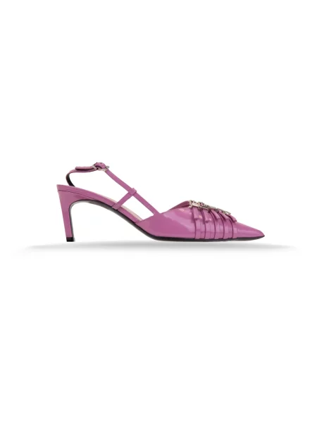 Czółenka Gucci skórzana różowa