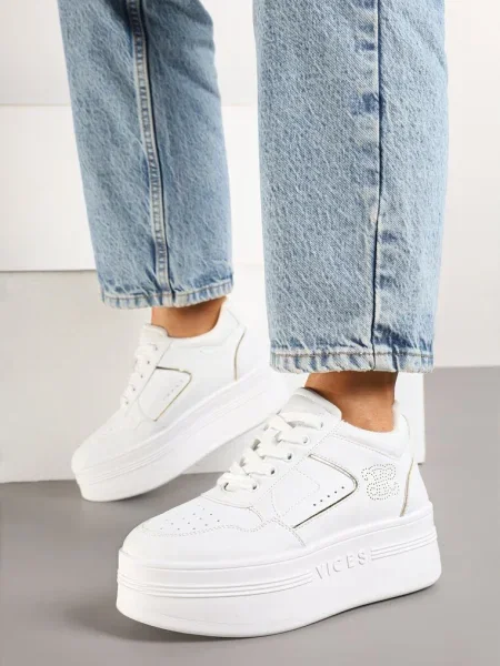 Sneakers Nelanil cu auriu alb