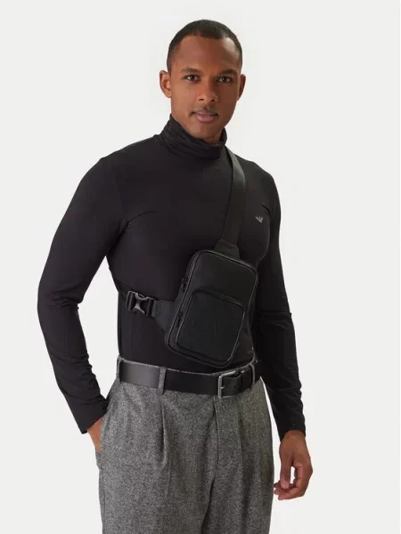 Emporio Armani Torbica za okrog pasu črna