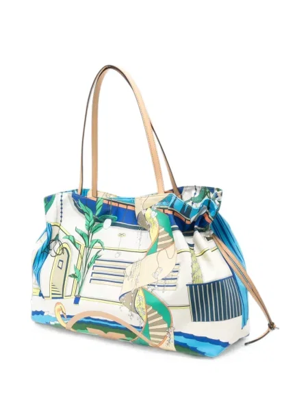 Geantă shopper Tory Burch cu imagine alb