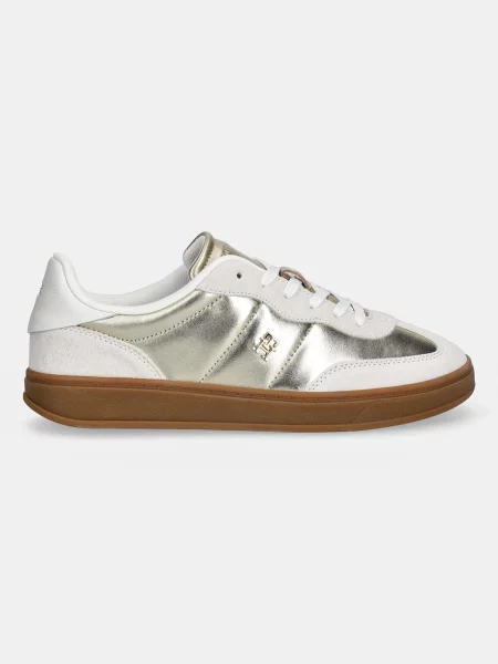 Kožené tenisky Tommy Hilfiger béžová