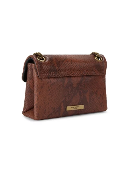 Kurt Geiger London crossbody kabelka dámska kožená KENSINGTON hnedá