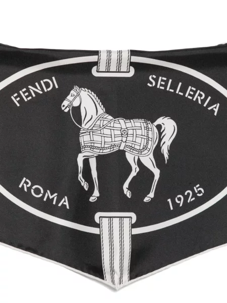 Fular Fendi cu imagine negru