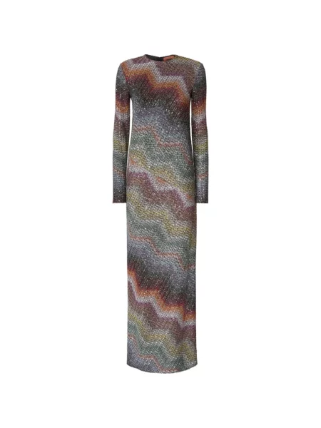 Rochie maxi Missoni lungă de costum gri