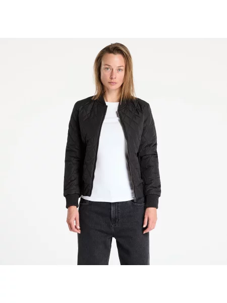 Μπουφάν Urban Classics Ladies Diamond Quilt Nylon Jacket Black XS μαύρο
