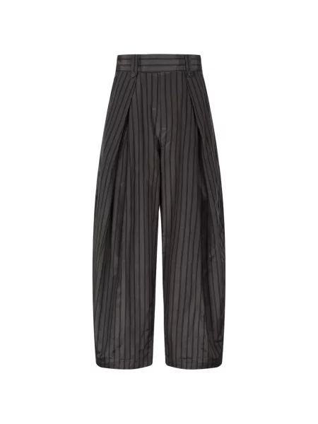Pantaloni Less cu dungi cu imagine gri