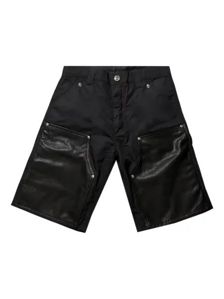 Pantaloni scurți Chrome Hearts cu motiv cu inimi negru